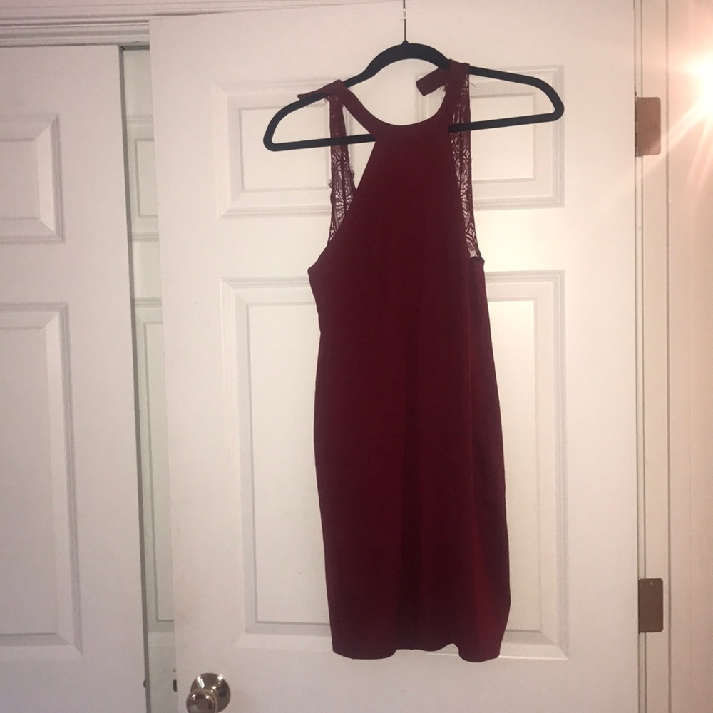 Maroon dress from Lulus
